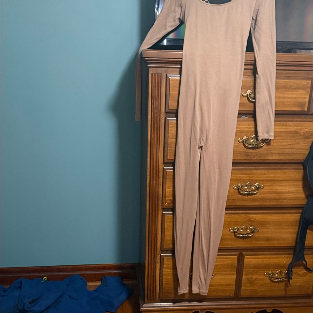 Fashion Nova Tan Jumpsuit